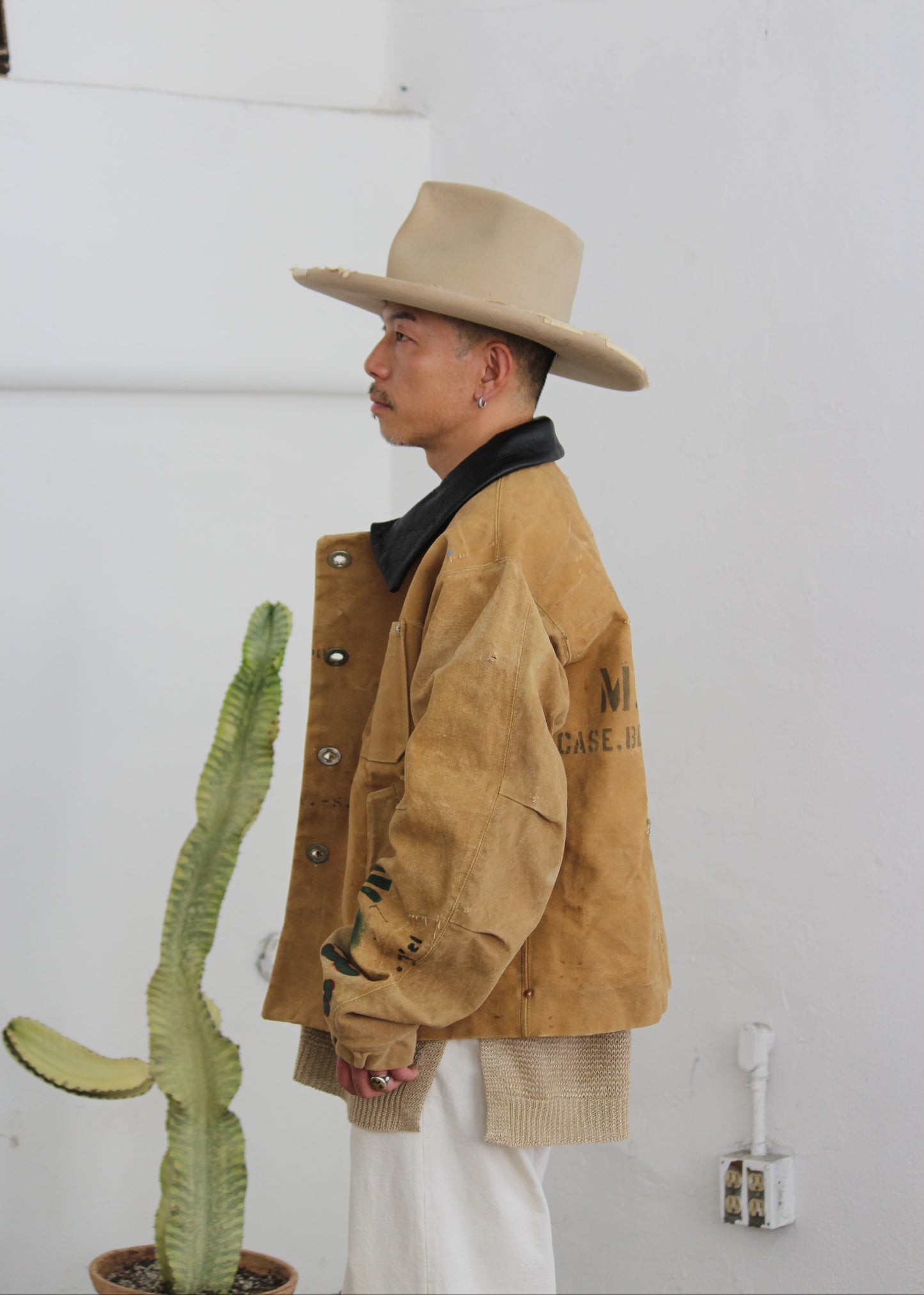 Stencil Canvas Work Jacket