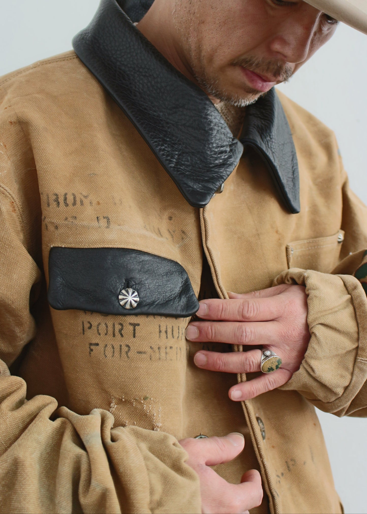 Stencil Canvas Work Jacket