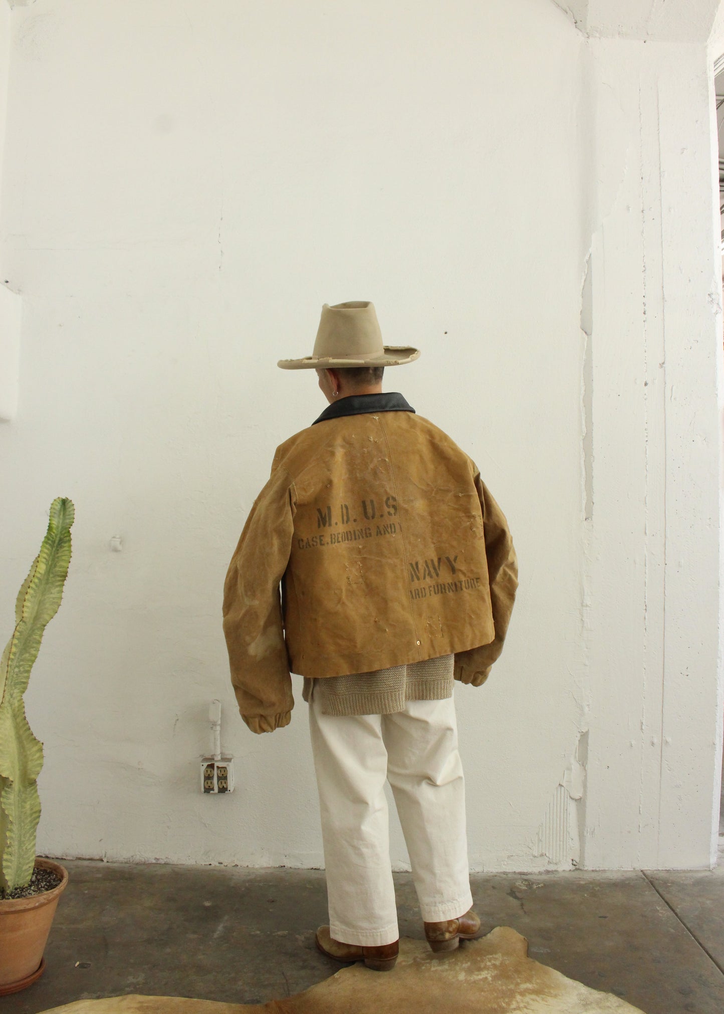 Stencil Canvas Work Jacket