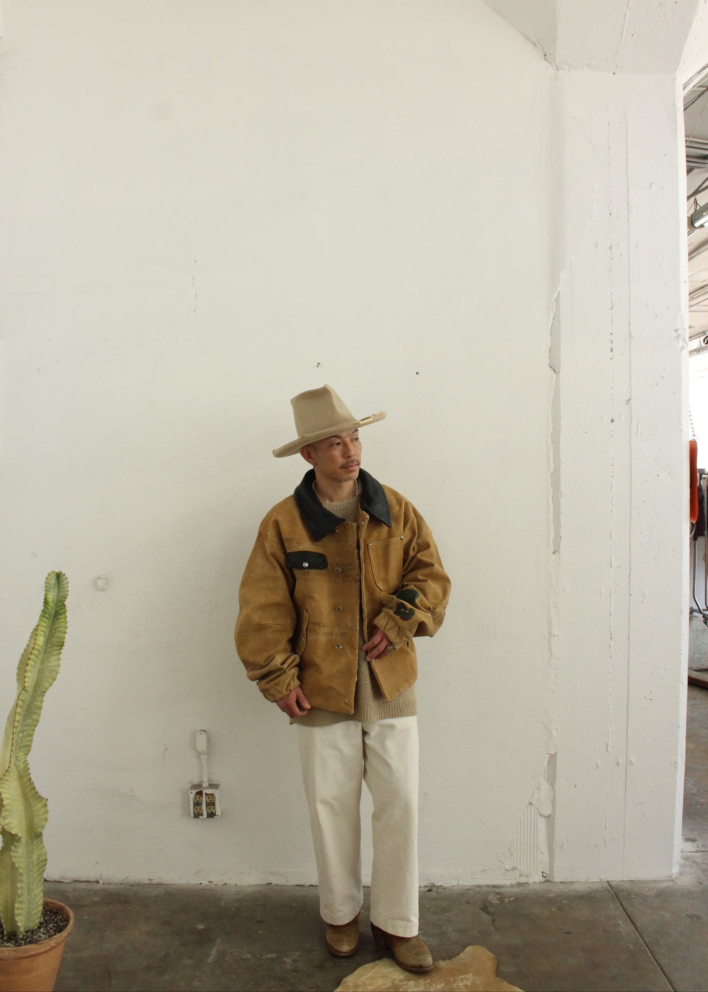 Stencil Canvas Work Jacket