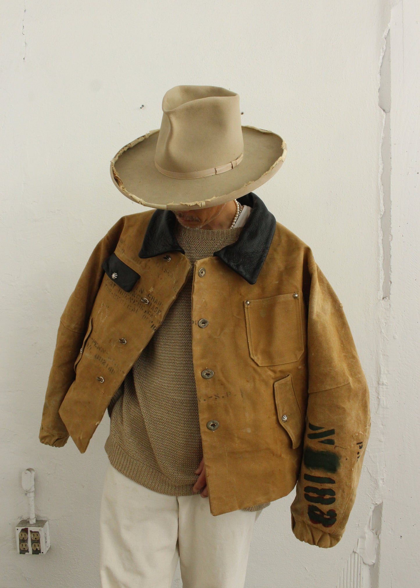 Stencil Canvas Work Jacket