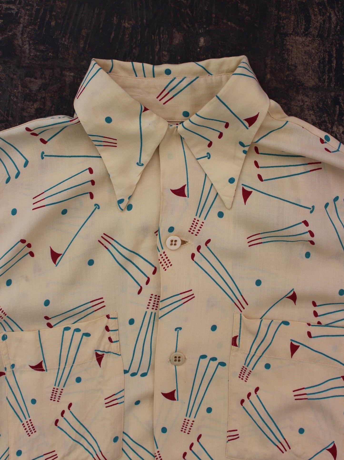 40s Golf  printed shirt